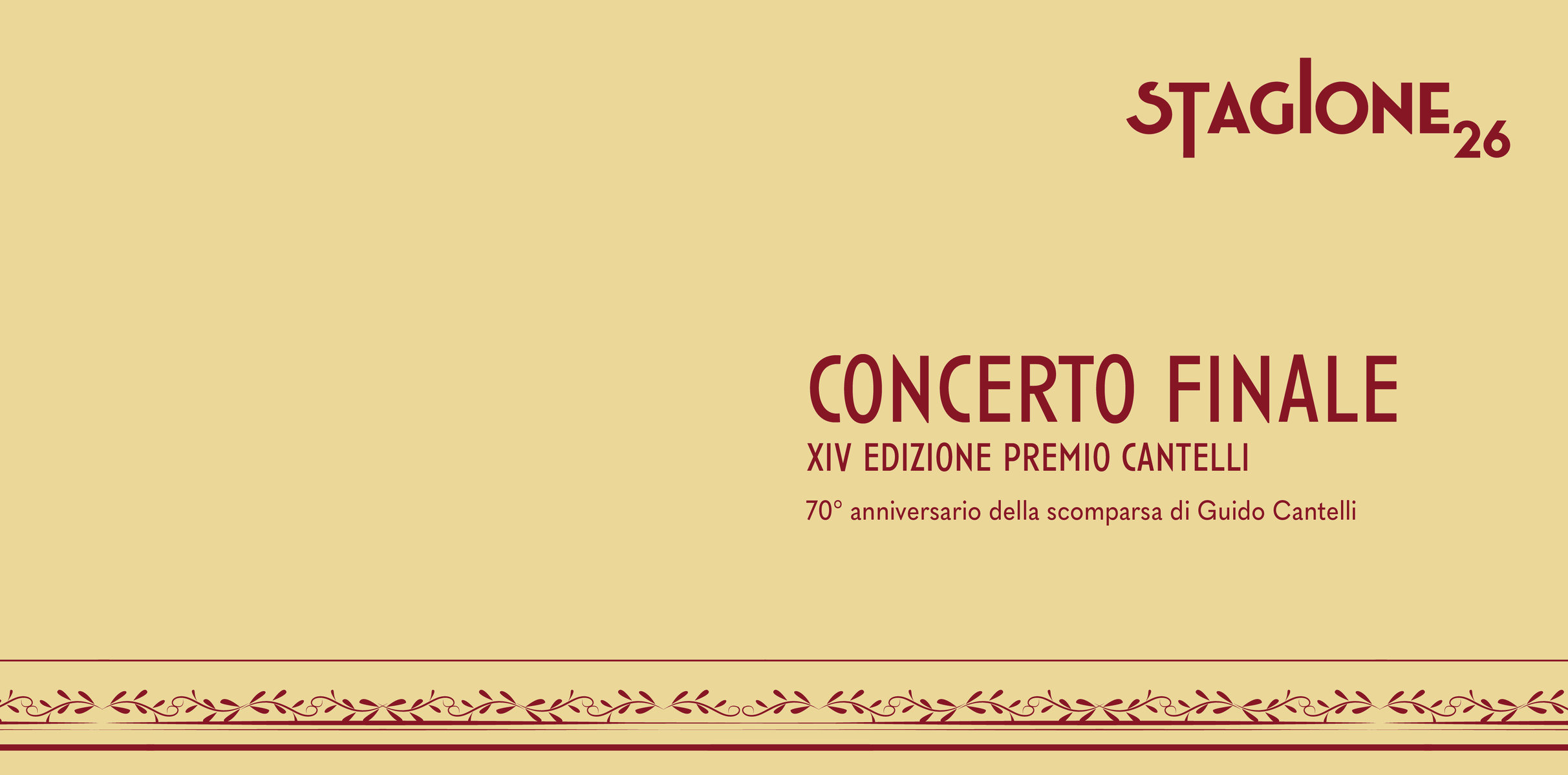 CONCERTO FINALE XIV edizione PREMIO CANTELLI